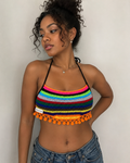 Rainbow halter top