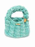 Velvet crochet shoulder bag