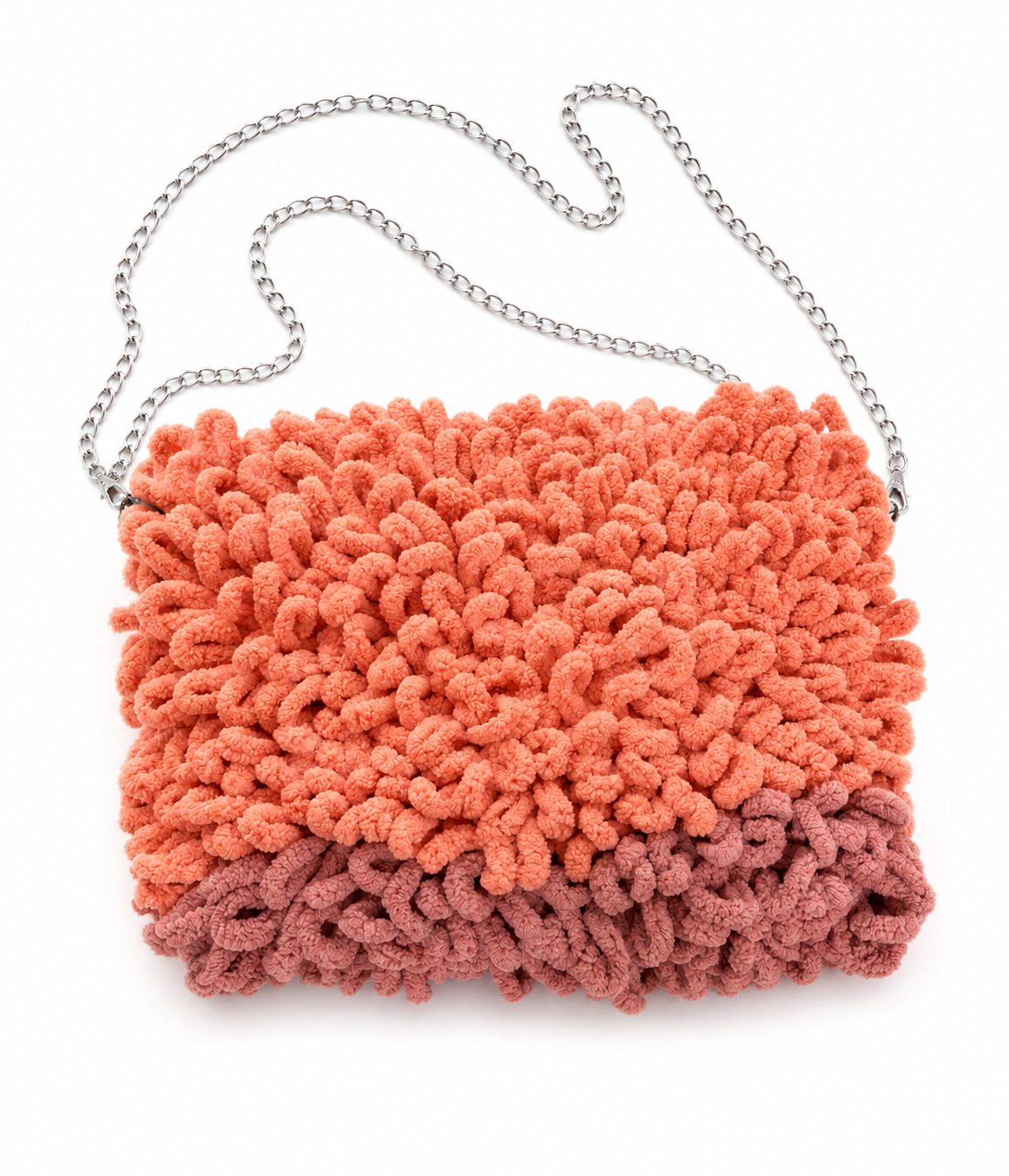 Chenille crochet bag