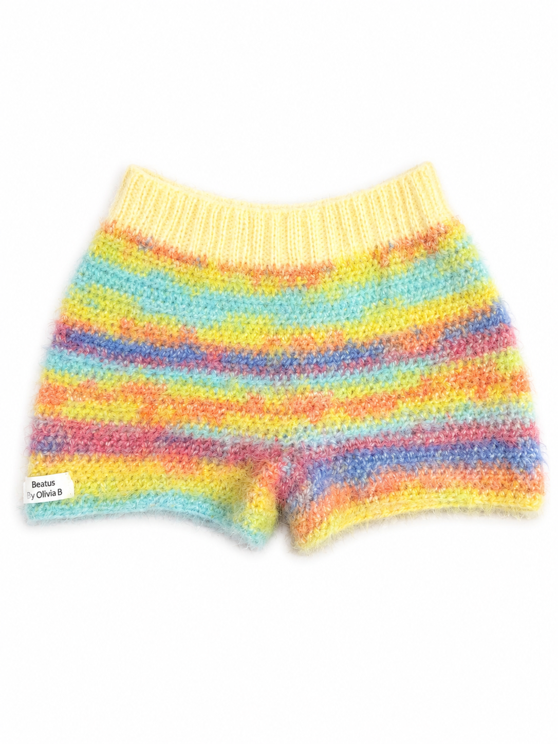 Fuzzy crochet shorts