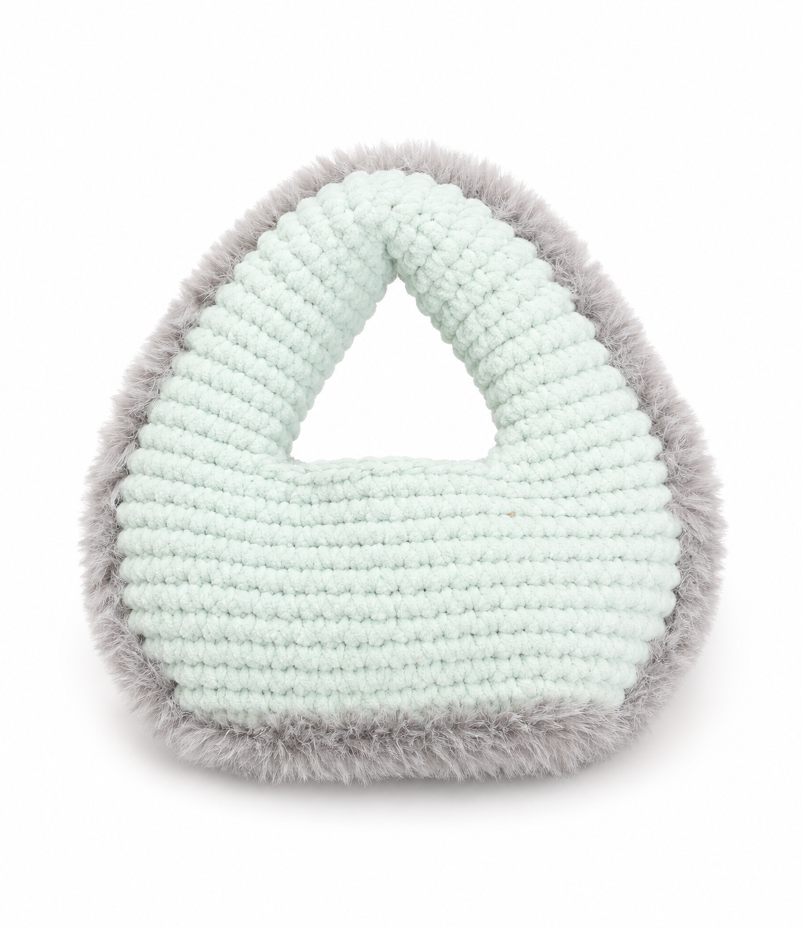 Mini plush crochet bag