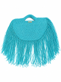 Half moon crochet fringe bag