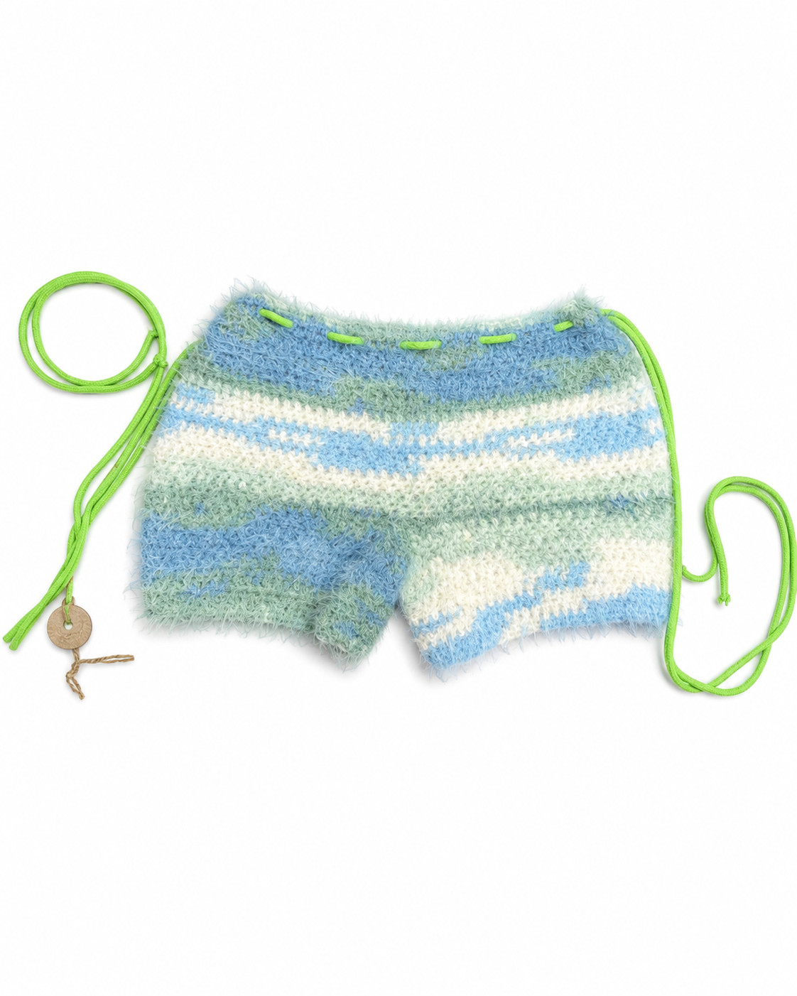 Fuzzy crochet shorts