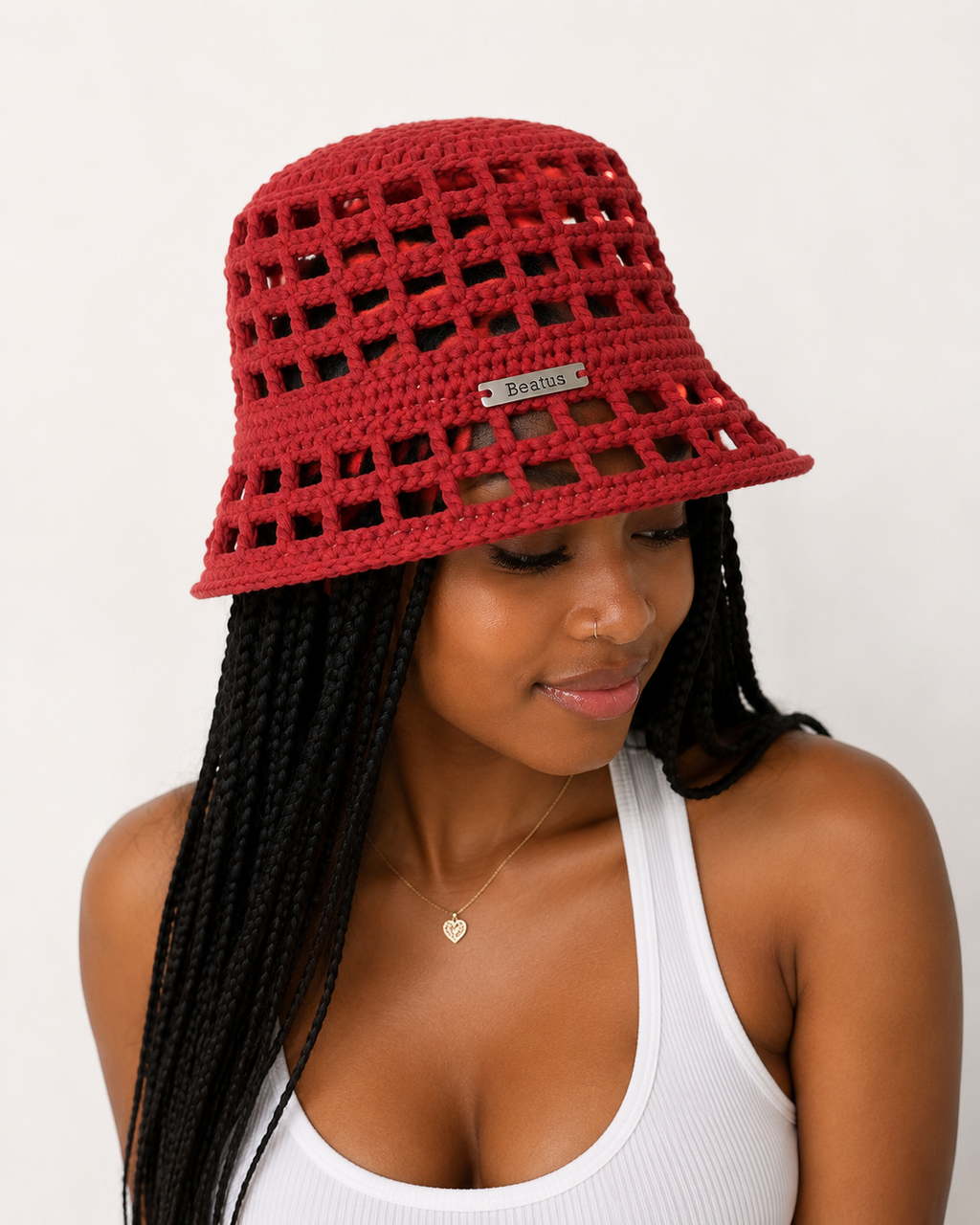 Open grid bucket hat