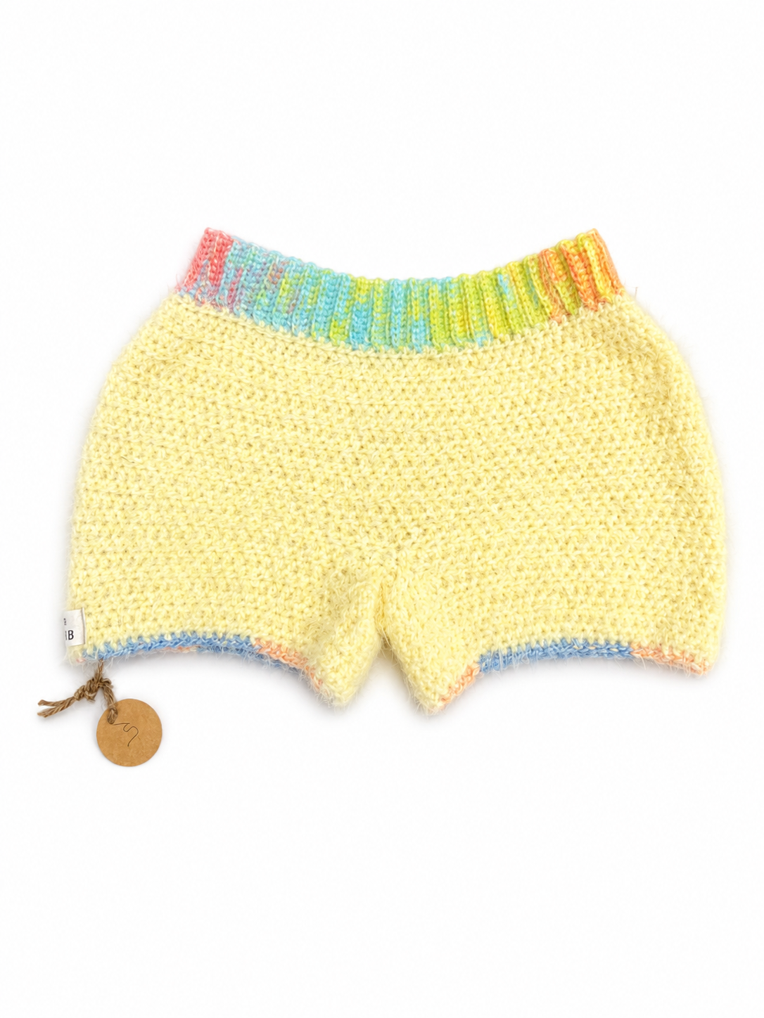 Fuzzy crochet shorts