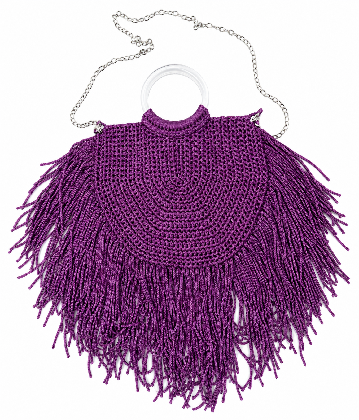 Handmade Fringe Crochet Tote