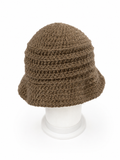 Brown crochet bucket hat