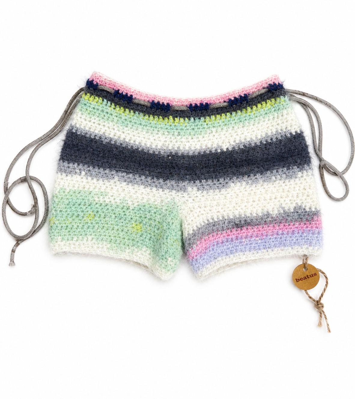 Fuzzy crochet shorts