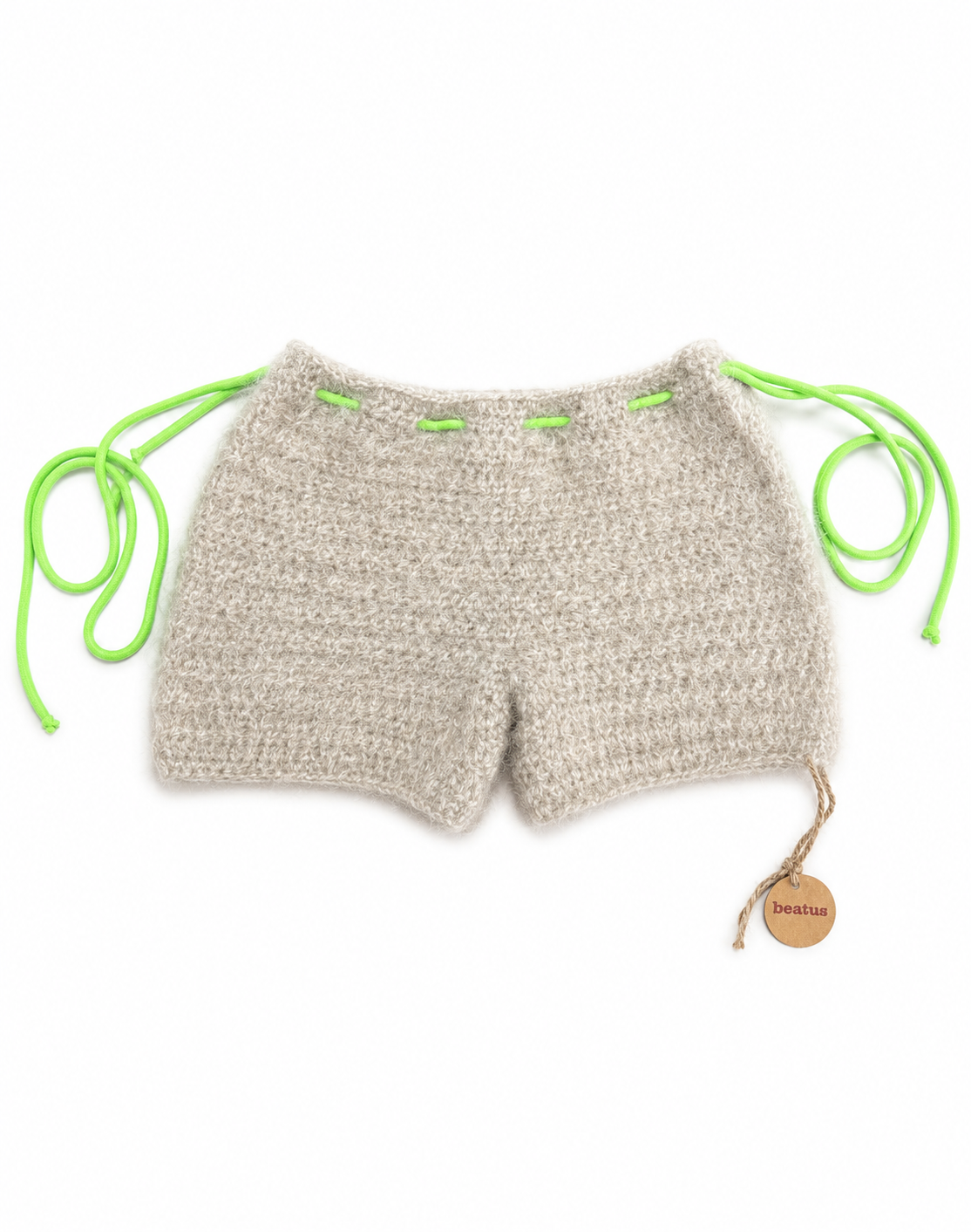 Fuzzy crochet shorts