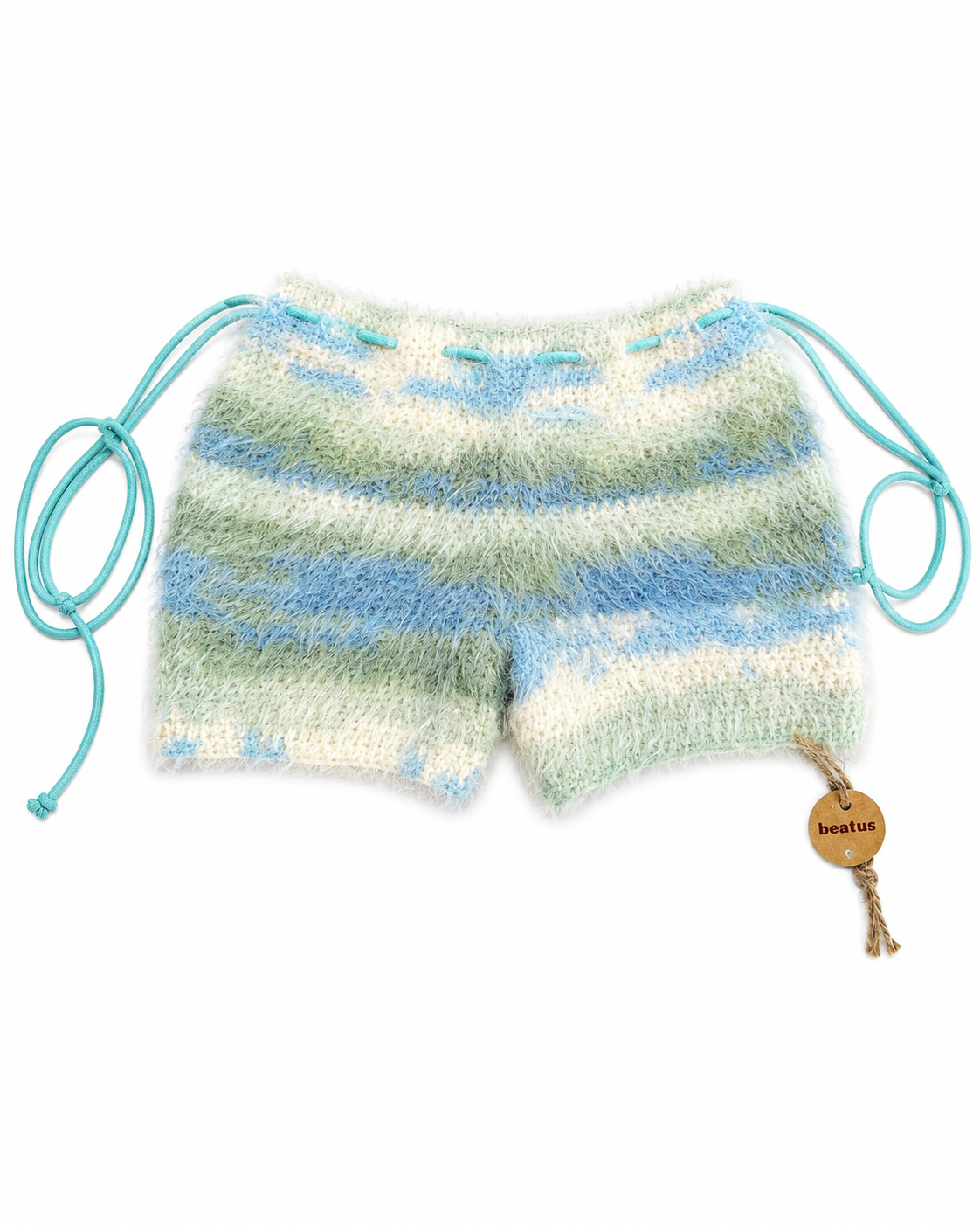 Fuzzy crochet shorts