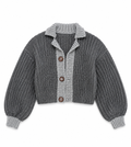 Grey cropped cardigan