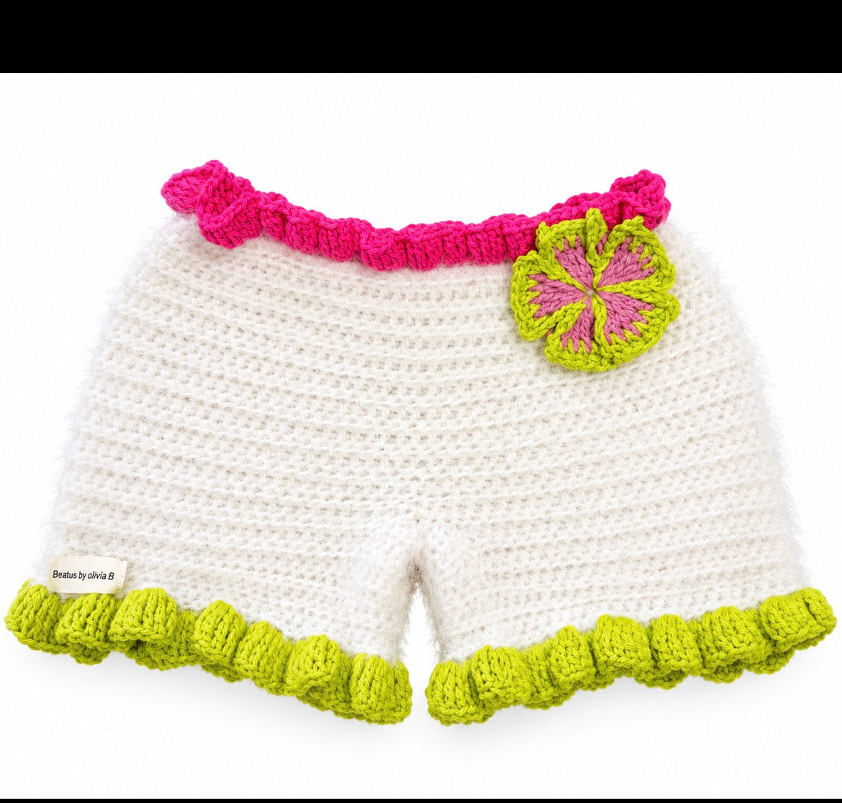 Floral ruffle short
