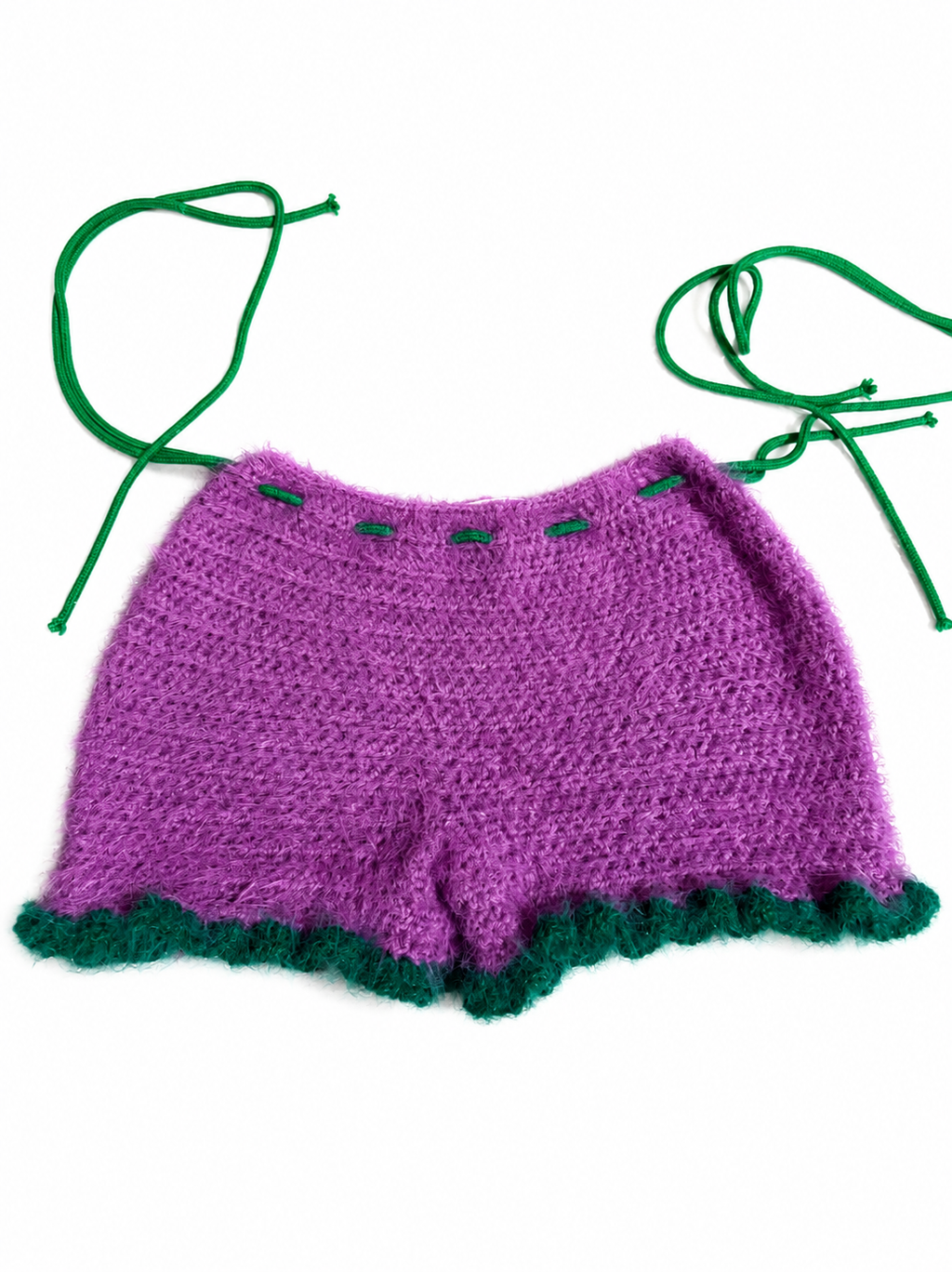Fuzzy ruffles shorts