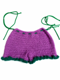Fuzzy ruffles shorts