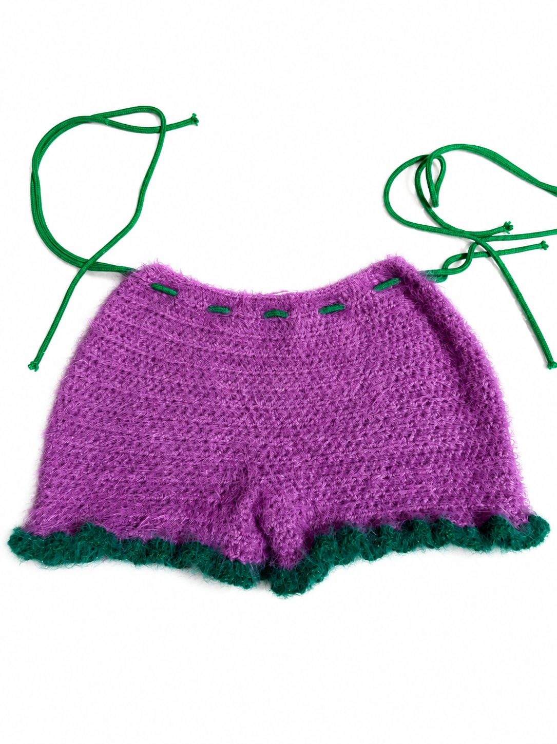 Fuzzy ruffles shorts