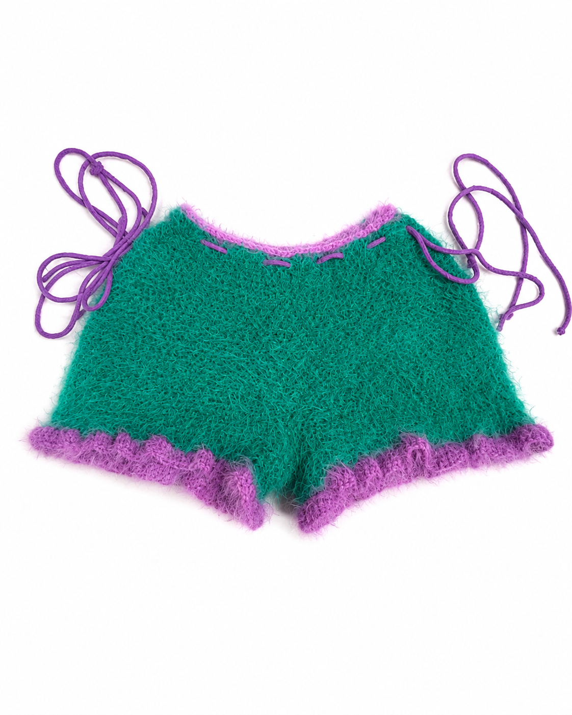 Fuzzy ruffles shorts