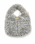 Fuzzy crochet egg bag