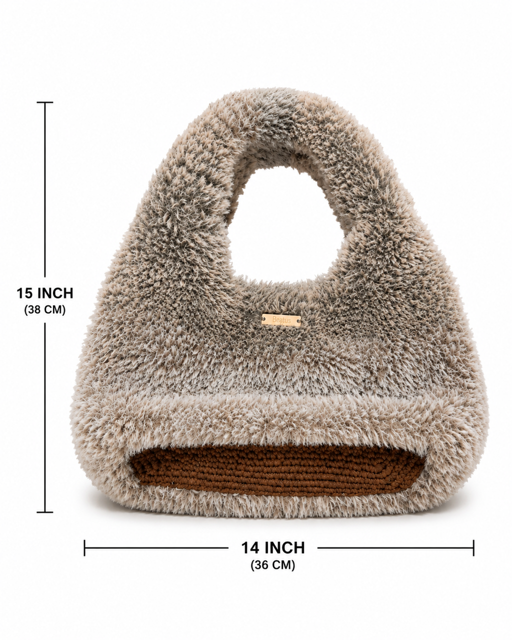 Faux fur crochet bag (xl)