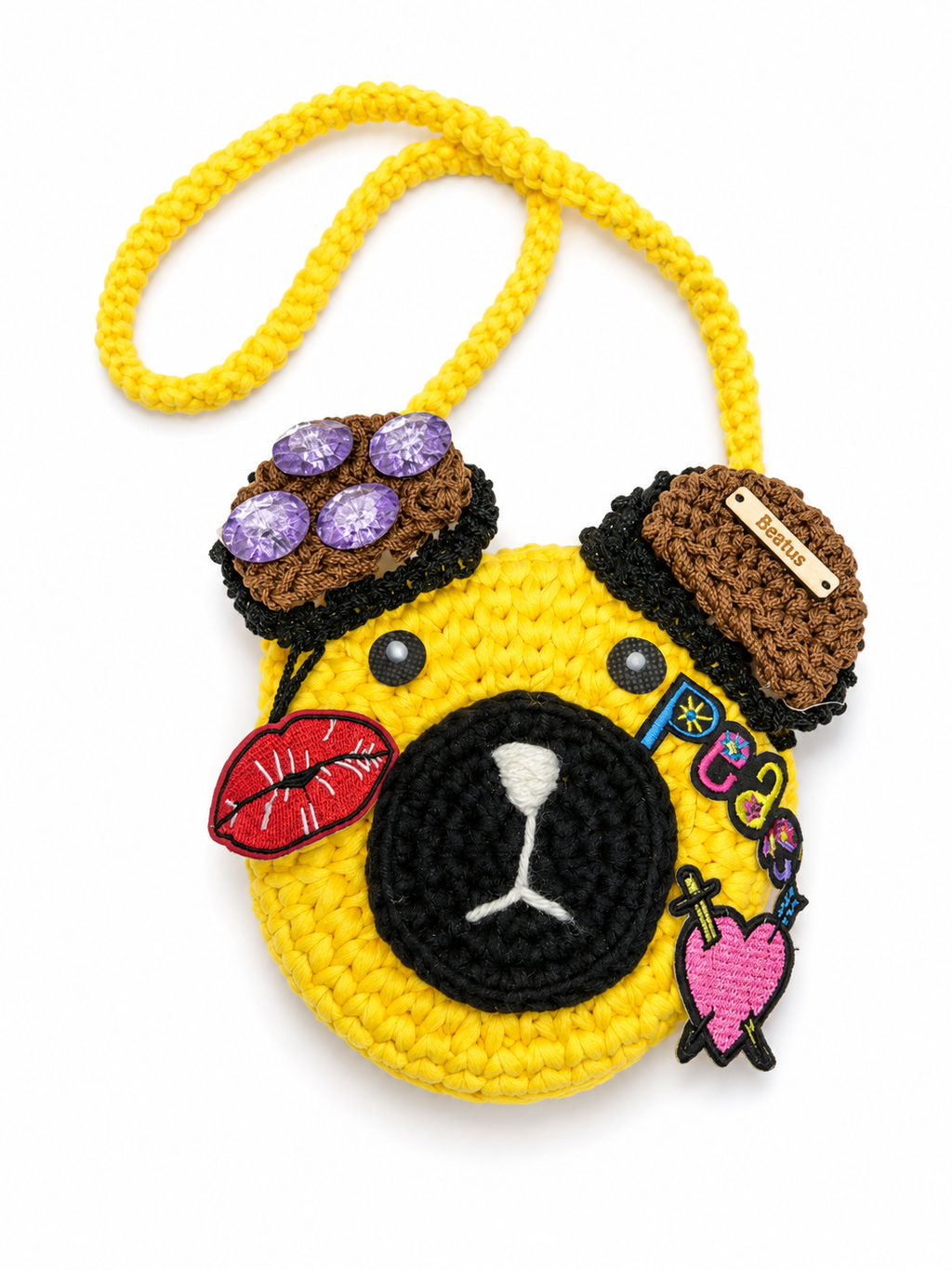 Crochet Teddy crossbody bag