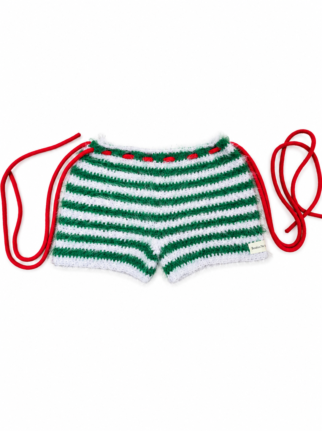 Fuzzy crochet shorts